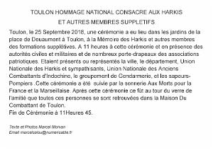 2018 09 25 TOULON HOMMAGE NATIONAL CONSACRE AUX HARKIS